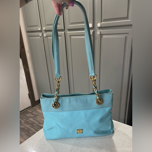 MCM Tote Leather & Vinyl Shoulder Bag